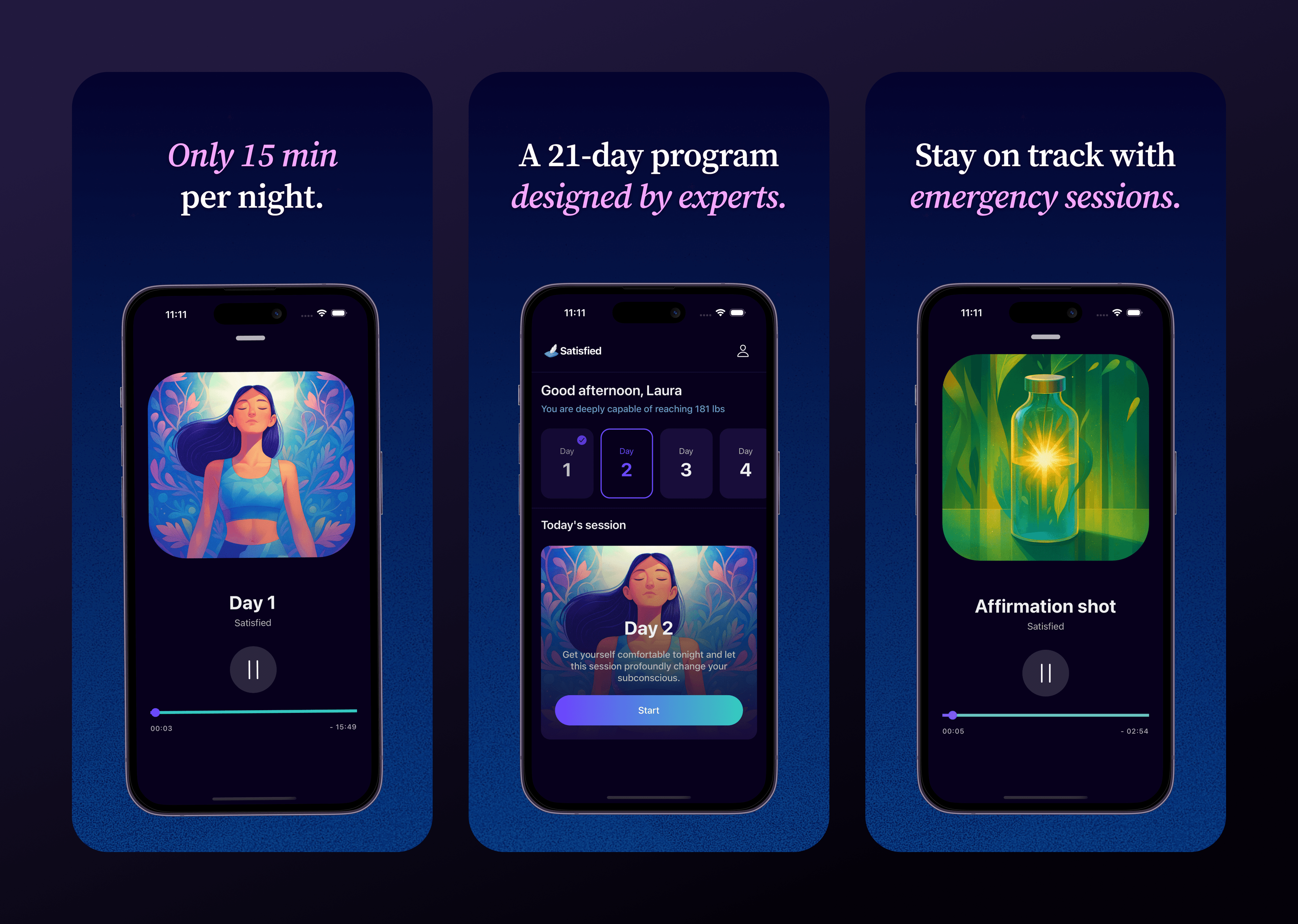 Satisfied – Subliminal health hypnosis